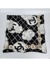 Camellia Silk Scarf Black A39577 - CHANEL - BALAAN 1