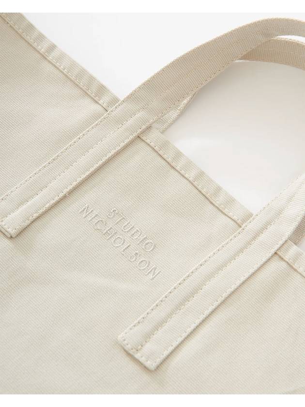 Embroidered Logo Small Tote Bag Eco Bag Dove - STUDIO NICHOLSON - BALAAN 2