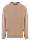 Embroidered Logo Sweatshirt Beige - BRUNELLO CUCINELLI - BALAAN 1