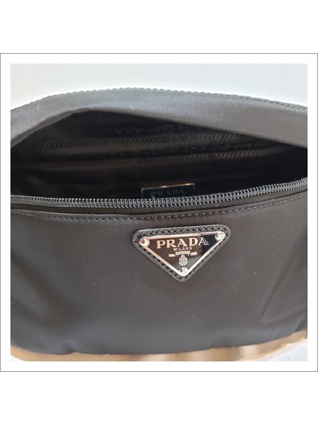 Triangle Logo Re-nylon Belt Bag Black - PRADA - BALAAN 6
