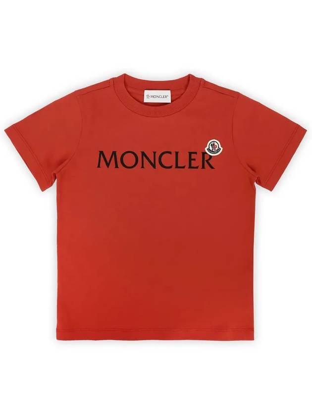 Kids lettering logo wappen short sleeve dark red 8C00003 89AFV 365 8 10A - MONCLER - BALAAN 3