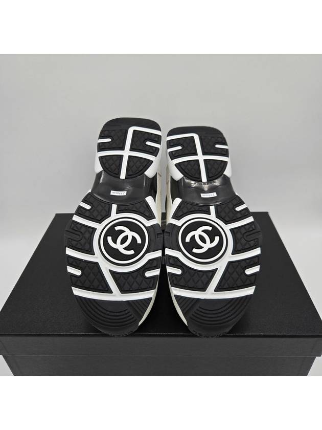 CC Logo Suede Tennis Low Top Sneakers Black - CHANEL - BALAAN 10