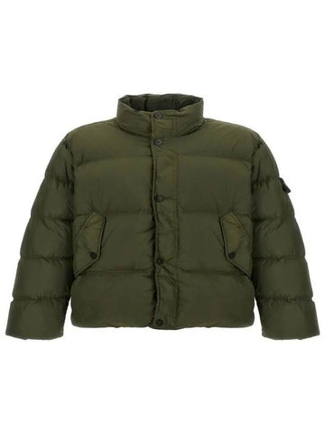 Crinkle Labs Nylon Down Jacket Musk Green 40123 V0059 - STONE ISLAND - BALAAN 1