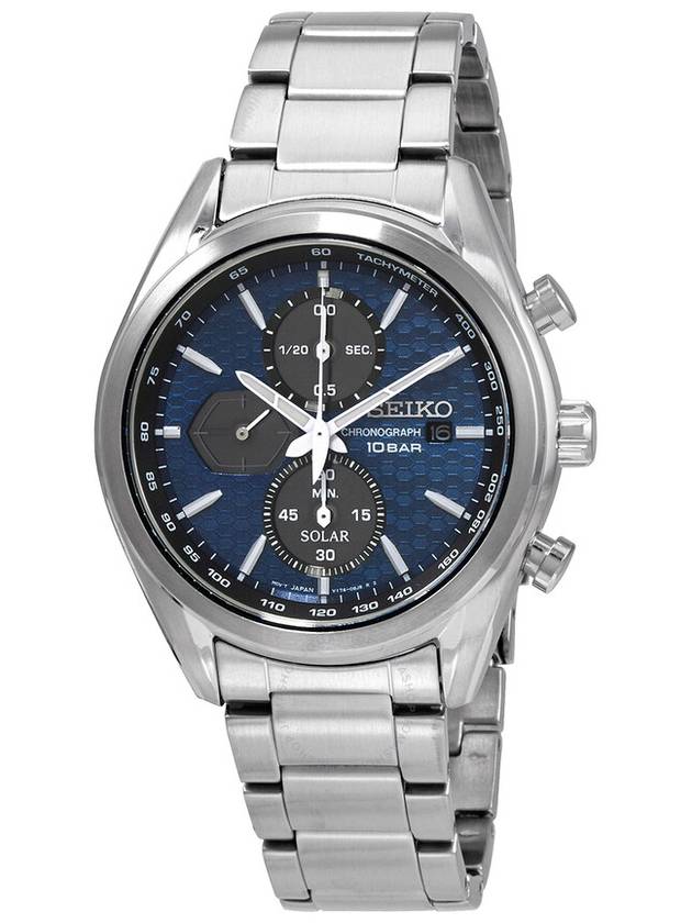 Seiko Chronograph Blue Dial Solar-Powered Men's Watch SSC801P1 - SEIKO - BALAAN 1