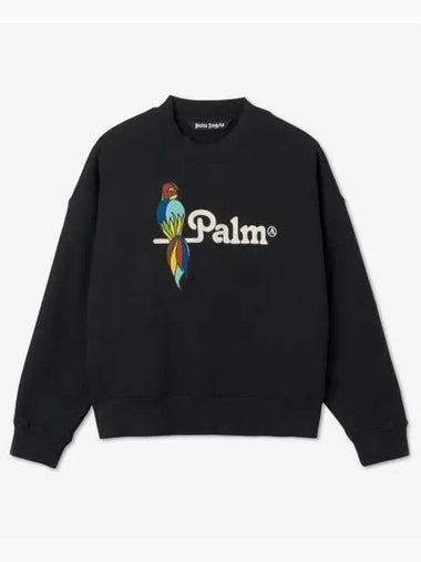 Sweatshirt With Logo Men's Black - PALM ANGELS - BALAAN 1