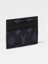 Monogram Eclipse Double Card Wallet Black - LOUIS VUITTON - BALAAN 4