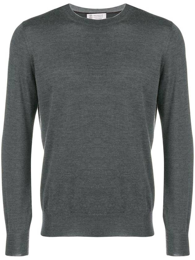 Cashmere Silk Knit Top Grey - BRUNELLO CUCINELLI - BALAAN 2