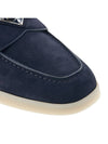 Triangle Logo Suede Loafers Navy - PRADA - BALAAN 10