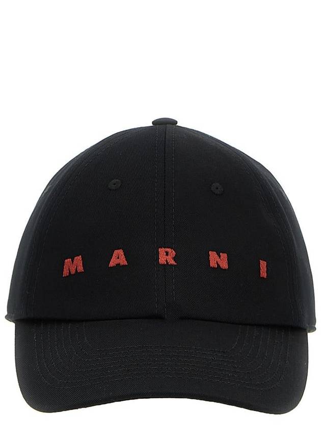 Embroidered Logo Ball Cap Black - MARNI - BALAAN 2