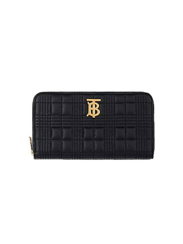 Women's Logo Quilted Polar Leather Long Wallet - BURBERRY - BALAAN 1