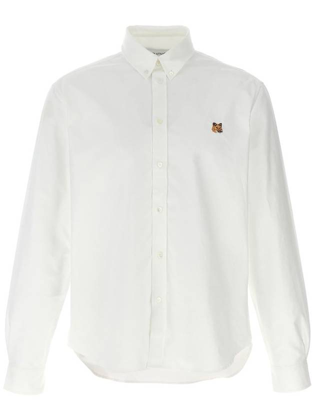 Mini Fox Head Classic BD Long Sleeve Shirt White - MAISON KITSUNE - BALAAN 2