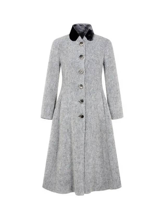 Women s Alpaca Mohair Flare Coat Melange Gray 270230 - EMPORIO ARMANI - BALAAN 1