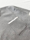 Milano Stitch 4-Bar Boxy Crew Neck Pullover Knit Top Grey - THOM BROWNE - BALAAN 5