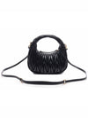 Wander Matelasse Nappa Leather Hobo Mini Bag Black - MIU MIU - BALAAN 5