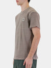 Organic Cotton Short Sleeve T-Shirt Beige - STONE ISLAND - BALAAN 3