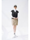 Waist Band Windbreaker Skirt Beige - AIMSWING+8 - BALAAN 6