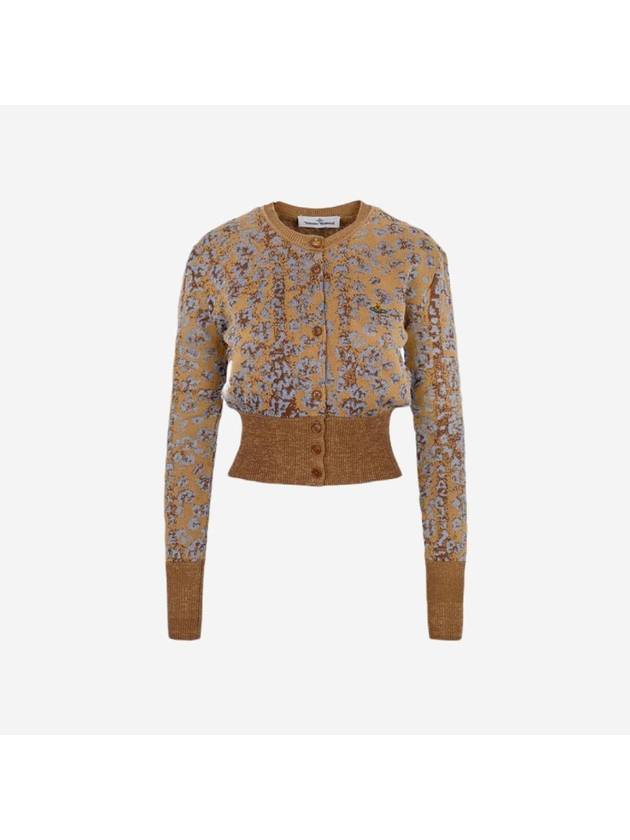 Leopard Crop Cardigan Brown - VIVIENNE WESTWOOD - BALAAN 1