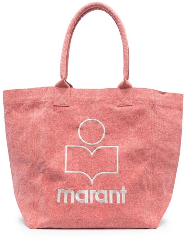 Yenky Embroidered Logo Large Shopper Tote Bag Pink - ISABEL MARANT - BALAAN 1