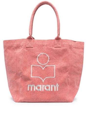 Yenky Embroidered Logo Large Shopper Tote Bag Pink - ISABEL MARANT - BALAAN 1