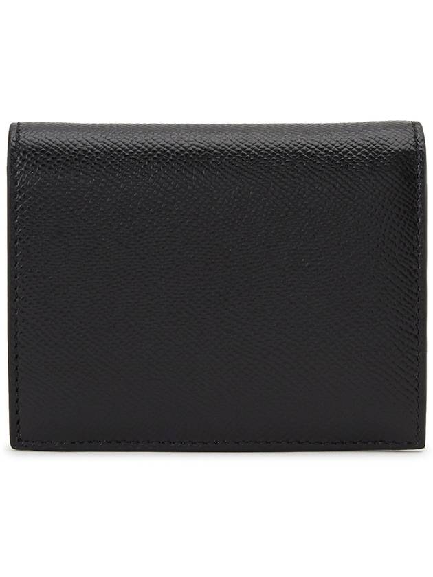 Gancini Compact Half Wallet Black - SALVATORE FERRAGAMO - BALAAN 3