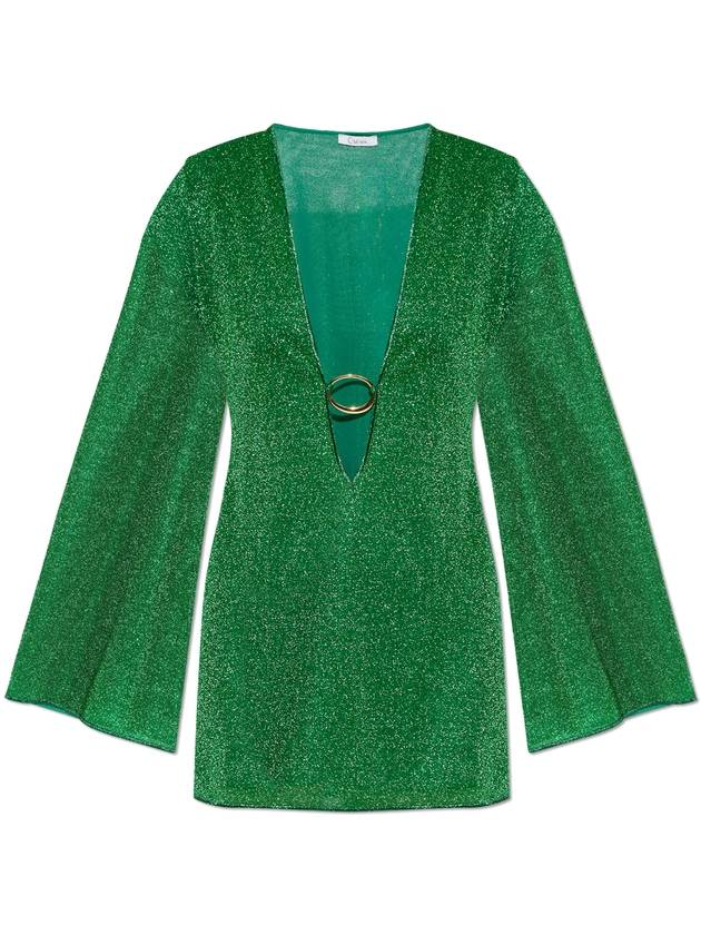 Oseree Dress With Glitter Finish, Women's, Green - OSEREE - BALAAN 1