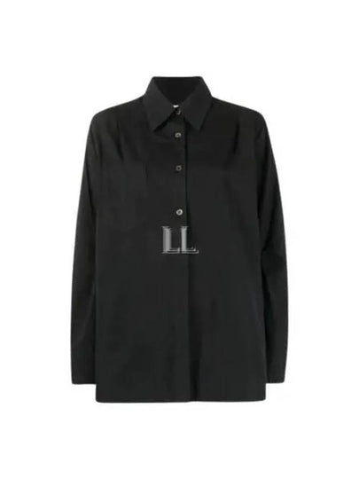 Machine Peached Cupro Shirt Black - OUR LEGACY - BALAAN 2