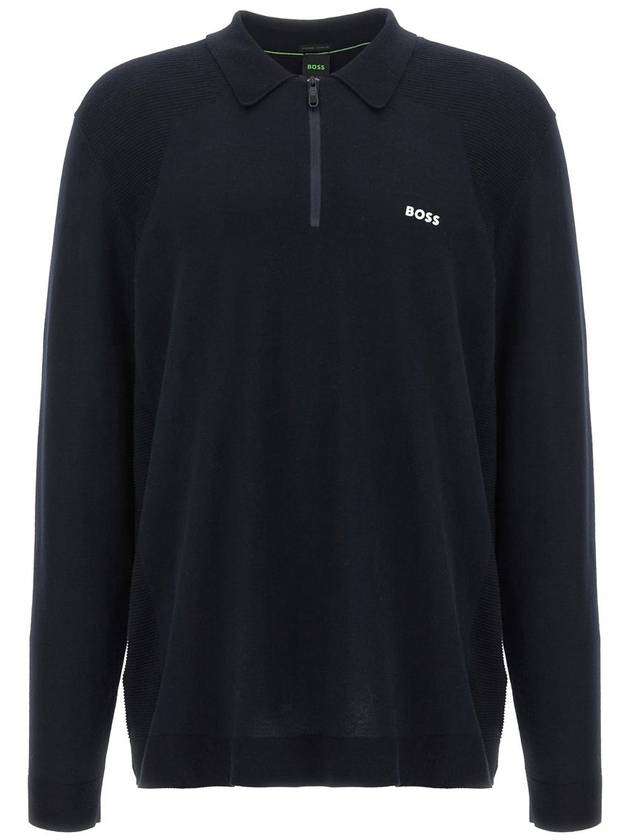 Men's Lite Cotton Polo Shirt Navy - HUGO BOSS - BALAAN 2