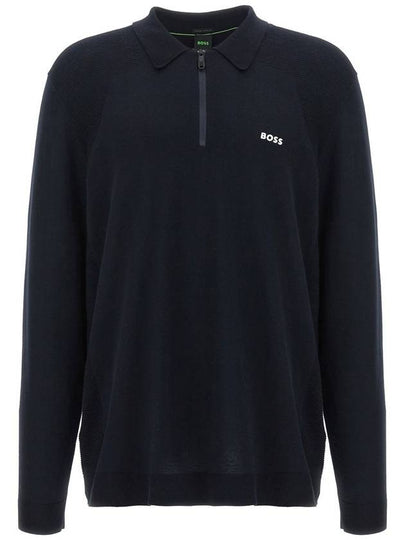 Men's Lite Cotton Polo Shirt Navy - HUGO BOSS - BALAAN 2