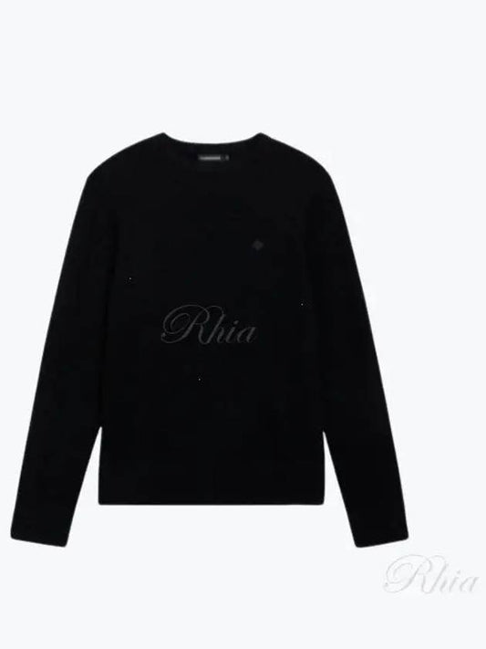 Yuri Merino Logo Crew Neck Sweater Black - J.LINDEBERG - BALAAN 2