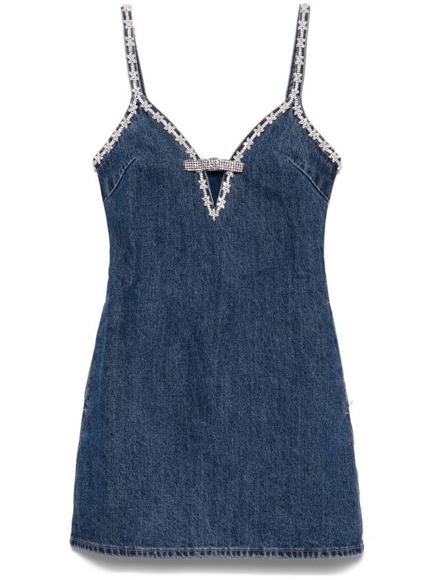 Denim strappy short dress blue - SELF PORTRAIT - BALAAN 2