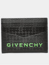 Micro 4G Leather Card Wallet Green Black - GIVENCHY - BALAAN 3