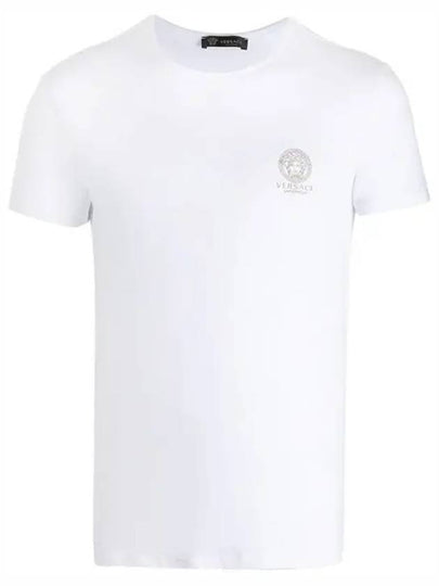 Men's Logo Medusa Cotton Short Sleeve T-Shirt White - VERSACE - BALAAN 2