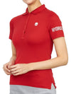 Women's Golf Picket Logo Short Sleeve PK Shirt Red - HYDROGEN - BALAAN 6