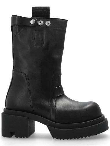 Rick Owens Leather Boots Pull On Bogun, Women's, Black - RICK OWENS - BALAAN 1