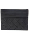 Intrecciato Leather Card Wallet Black - BOTTEGA VENETA - BALAAN 2