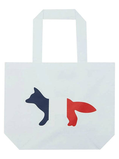 Tricolor Fox Tote Bag White - MAISON KITSUNE - BALAAN 2