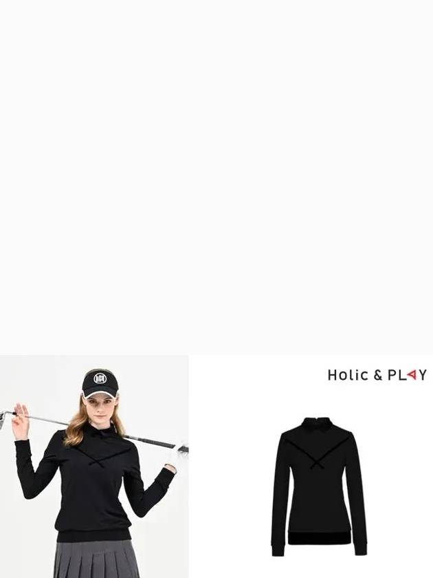 Span Collar Long Sleeve T-Shirt-HB3WTS001BK - HOLIC&PLAY - BALAAN 6