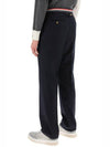 Low Rise Backstrap Super 120 Twill Straight Pants Navy - THOM BROWNE - BALAAN 4