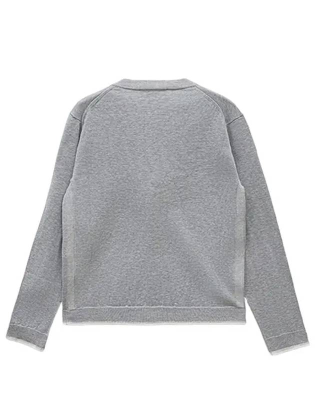 Bold Fox Head Cotton Cardigan Grey - MAISON KITSUNE - BALAAN 7