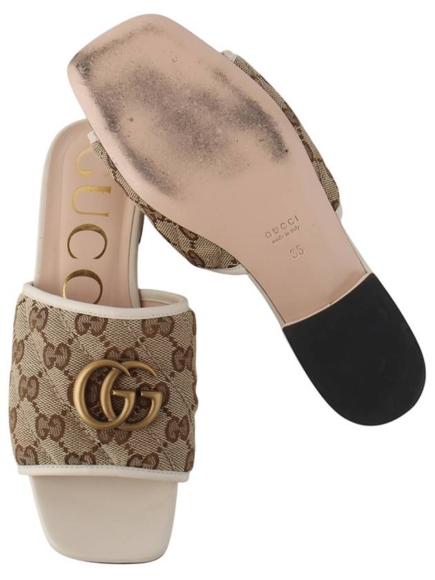 619893 GG Matelasse Canvas Slides Women s Sandals Size 35 34139 - GUCCI - BALAAN 7