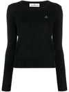 ORB Embroid Logo Knit Top Black - VIVIENNE WESTWOOD - BALAAN 2