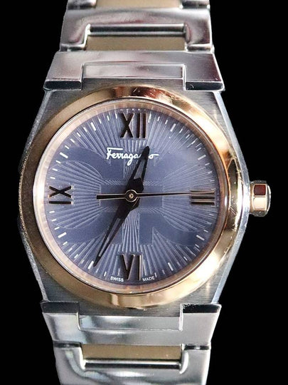 Women s Ferragamo SFYG003 21 28MM Rose Gold Steel Purple Bezel Watch gt Gangbuk used luxury goods - SALVATORE FERRAGAMO - BALAAN 2