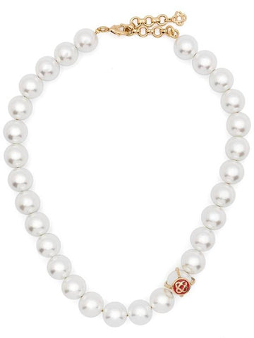 Casablanca Logo Pearl Necklace Accessories - CASABLANCA - BALAAN 1