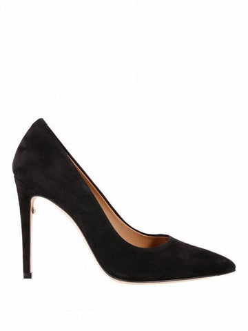 Salvatore Illari Suede Pumps Heel Black - SALVATORE FERRAGAMO - BALAAN 1