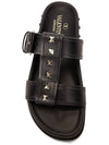 VALENTINO ROCKSTUD full leather sliders - RED VALENTINO - BALAAN 1