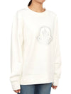 Crystal Logo Sweatshirt Off White - MONCLER - BALAAN 4