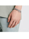 CD Icon Braided Leather Bracelet Grey - DIOR - BALAAN 3