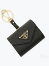 Triangle Logo Saffiano Airpod Pro Case Black - PRADA - BALAAN 2