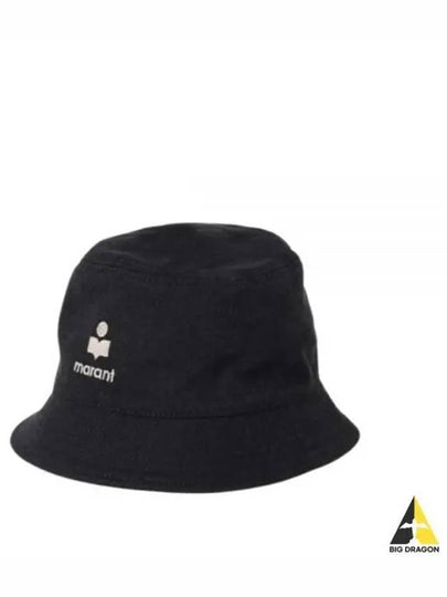 Haley Embroidered Logo Bucket Hat Black - ISABEL MARANT - BALAAN 2