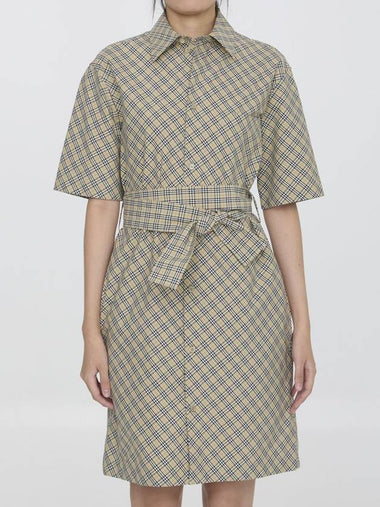 Check cotton shirt dress - BURBERRY - BALAAN 1